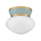 Lark 83601LCB-SF Lacquered Brass Small Flush Mount Image 1