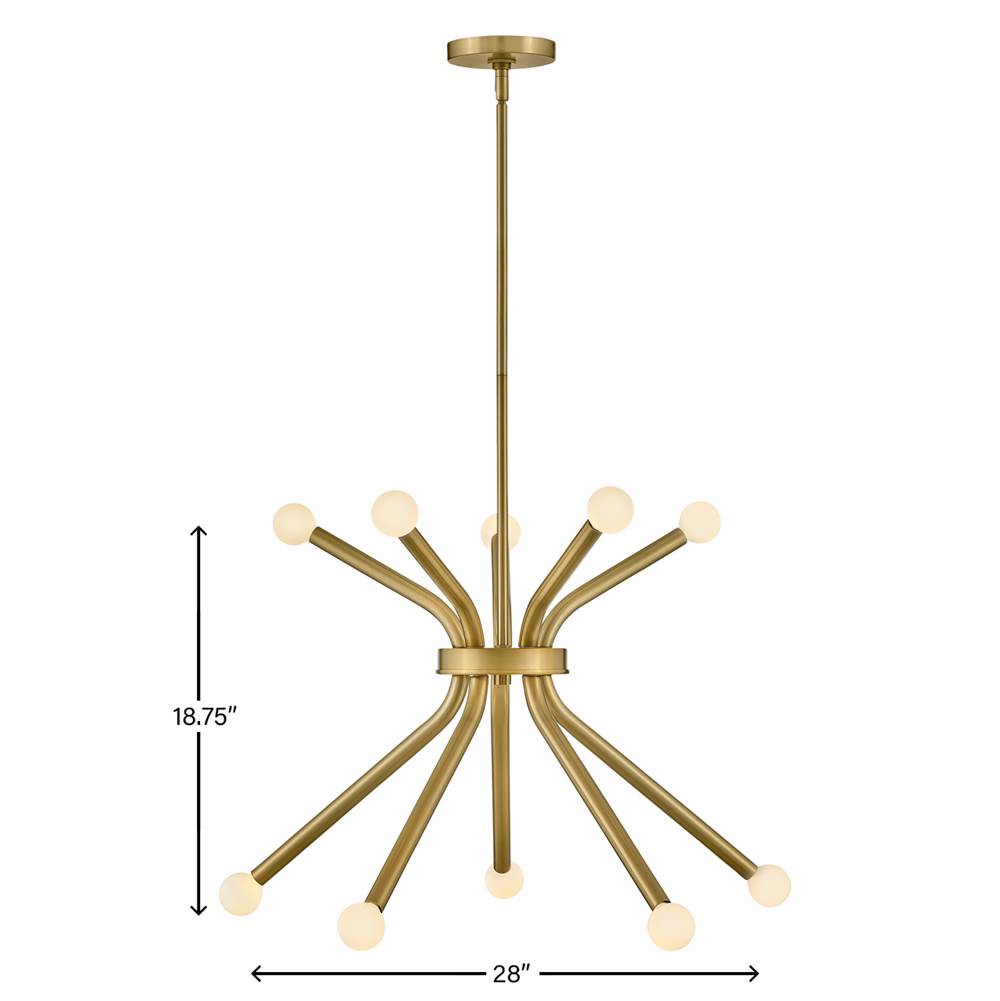 Lark 83855LCB Lacquered Brass Medium Single Tier Image 3