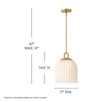 Lark 83897LCB Lacquered Brass Small Pendant Image 2