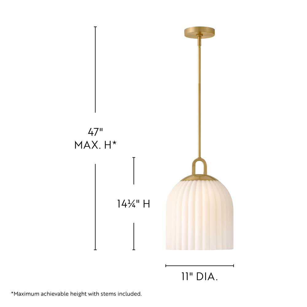 Lark 83897LCB Lacquered Brass Small Pendant Image 2
