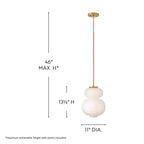 Lark 84257LCB Lacquered Brass Small Pendant Image 2
