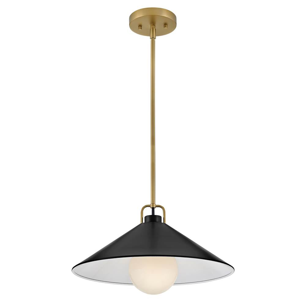 Lark 84437LCB-BK Lacquered Brass,Black Medium Pendant Image 9