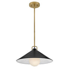 Lark 84437LCB-BK Lacquered Brass,Black Medium Pendant Image 9