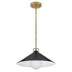 Lark 84437LCB-BK Lacquered Brass,Black Medium Pendant Image 8