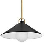 Lark 84437LCB-BK Lacquered Brass,Black Medium Pendant Image 6