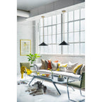 Lark 84437LCB-BK Lacquered Brass,Black Medium Pendant Image 3