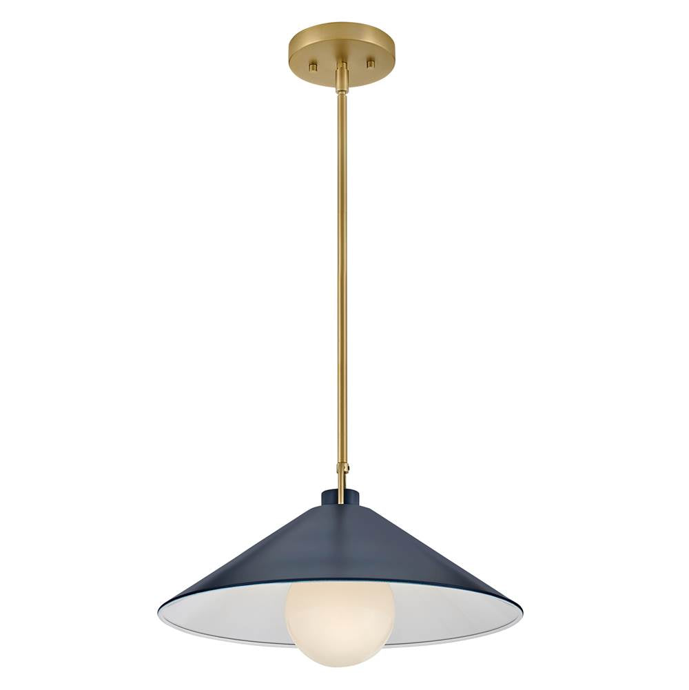 Lark 84437LCB-MV Lacquered Brass,Matte Navy Medium Pendant Image 9