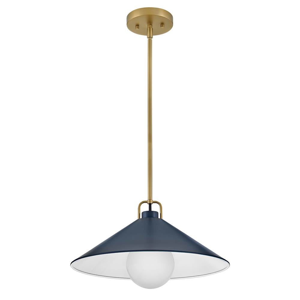 Lark 84437LCB-MV Lacquered Brass,Matte Navy Medium Pendant Image 8