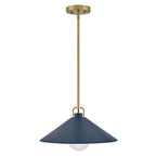 Lark 84437LCB-MV Lacquered Brass,Matte Navy Medium Pendant Image 7