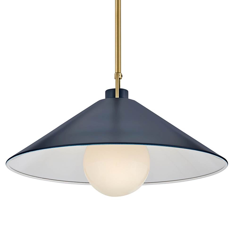 Lark 84437LCB-MV Lacquered Brass,Matte Navy Medium Pendant Image 6