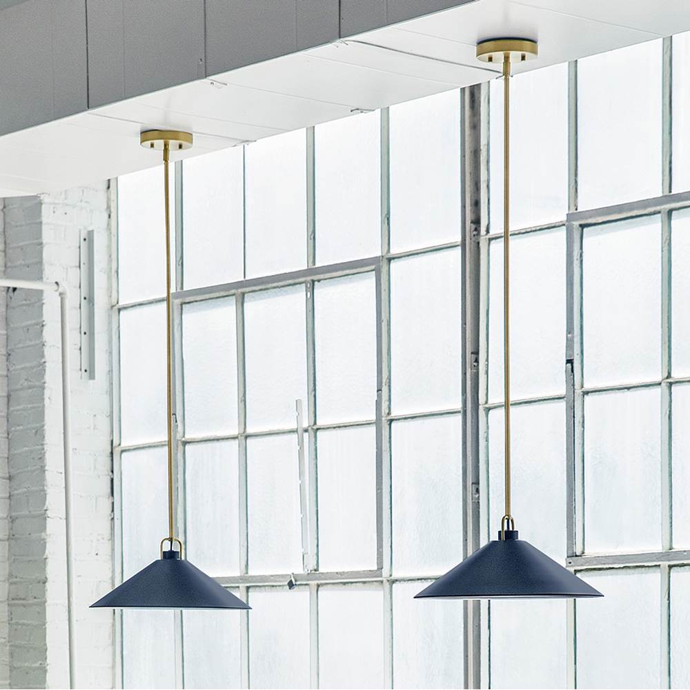 Lark 84437LCB-MV Lacquered Brass,Matte Navy Medium Pendant Image 4