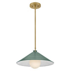 Lark 84437LCB-SG Lacquered Brass,Sage Green Medium Pendant Image 9