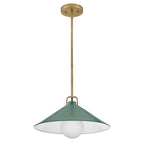 Lark 84437LCB-SG Lacquered Brass,Sage Green Medium Pendant Image 8