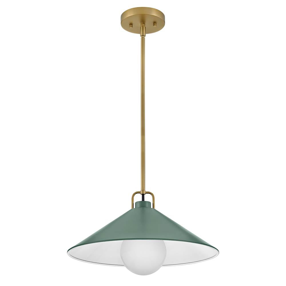 Lark 84437LCB-SG Lacquered Brass,Sage Green Medium Pendant Image 8