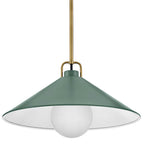 Lark 84437LCB-SG Lacquered Brass,Sage Green Medium Pendant Image 6
