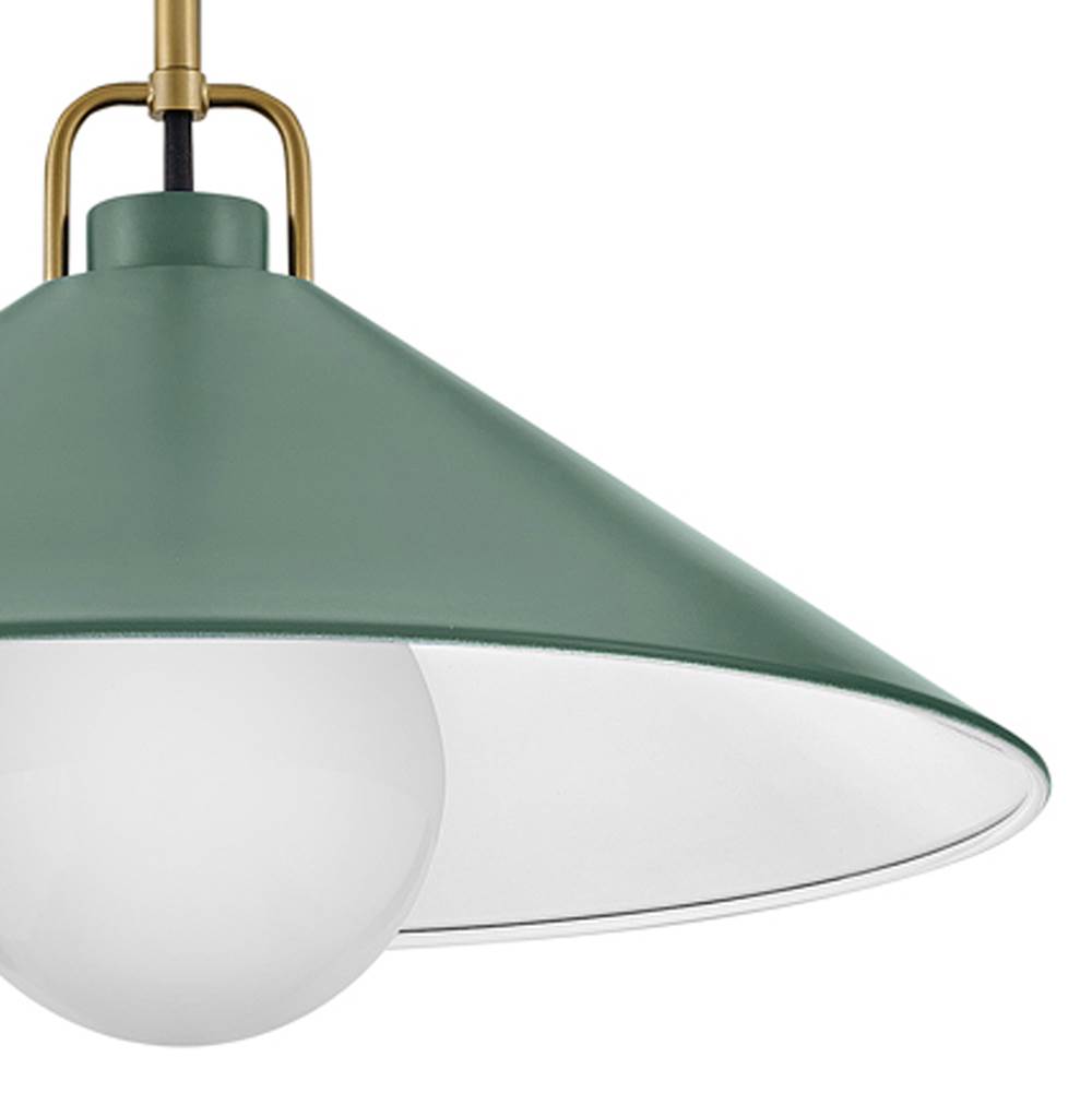 Lark 84437LCB-SG Lacquered Brass,Sage Green Medium Pendant Image 5