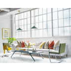 Lark 84437LCB-SG Lacquered Brass,Sage Green Medium Pendant Image 2