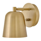 Lark 84460LCB Lacquered Brass Small Single Light Plug-in Sconce Image 1