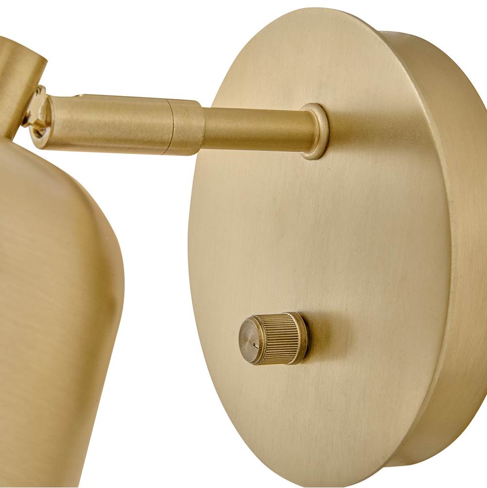 Lark 84460LCB Lacquered Brass Small Single Light Plug-in Sconce Image 5