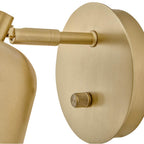 Lark 84460LCB Lacquered Brass Small Single Light Plug-in Sconce Image 5