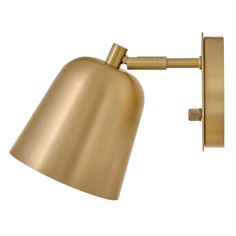 Lark 84460LCB Lacquered Brass Small Single Light Plug-in Sconce Image 4
