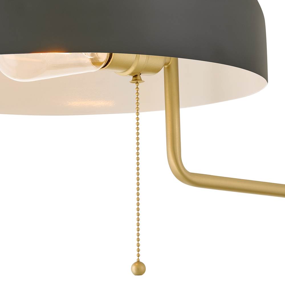 Lark 84480LCB-BK Lacquered Brass Medium Swing Arm Single Light Sconce Image 6