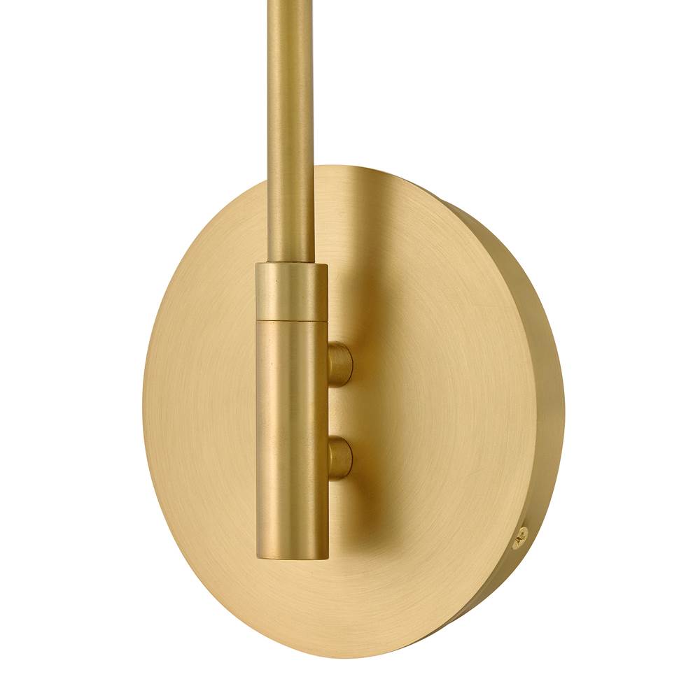 Lark 84480LCB-BK Lacquered Brass Medium Swing Arm Single Light Sconce Image 5