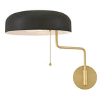 Lark 84480LCB-BK Lacquered Brass Medium Swing Arm Single Light Sconce Image 4