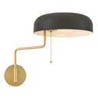 Lark 84480LCB-BK Lacquered Brass Medium Swing Arm Single Light Sconce Image 3