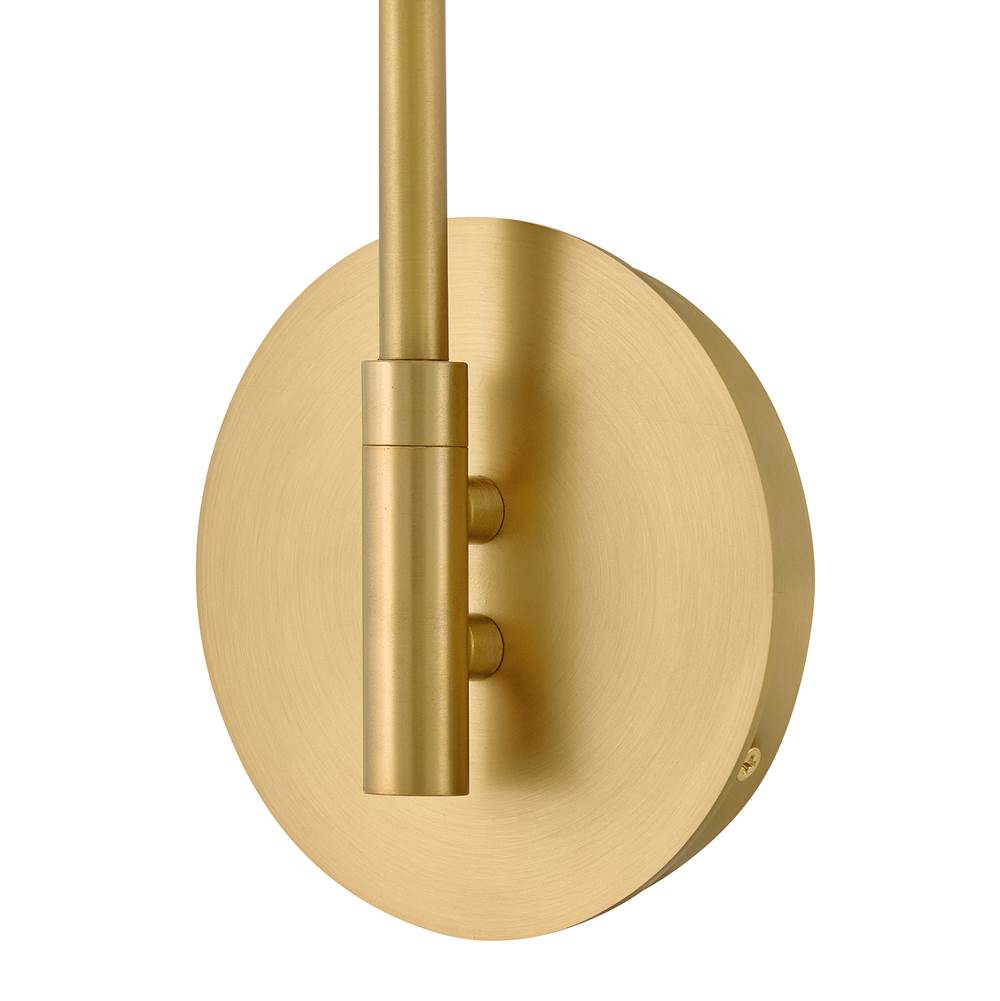 Lark 84480LCB-SF Lacquered Brass Medium Swing Arm Single Light Sconce Image 5