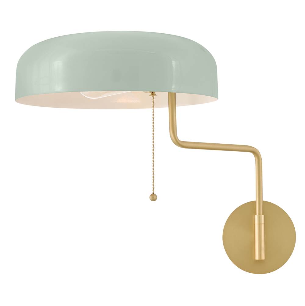 Lark 84480LCB-SF Lacquered Brass Medium Swing Arm Single Light Sconce Image 4