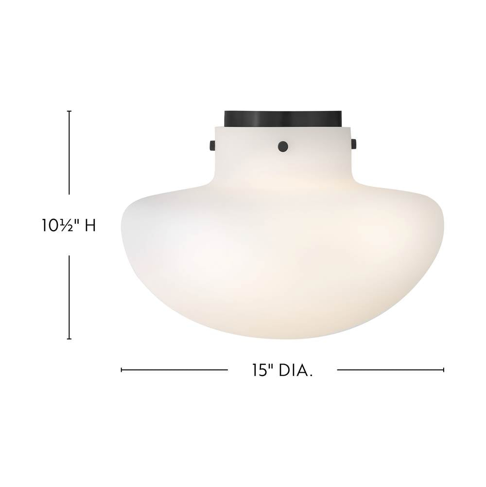 Lark 84491BK Black Medium Semi-flush Mount Image 2