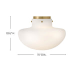 Lark 84491LCB Lacquered Brass Medium Semi-flush Mount Image 2