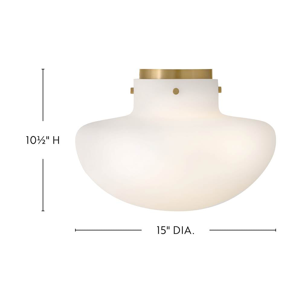 Lark 84491LCB Lacquered Brass Medium Semi-flush Mount Image 2