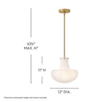 Lark 84497LCB Lacquered Brass Medium Pendant Image 2