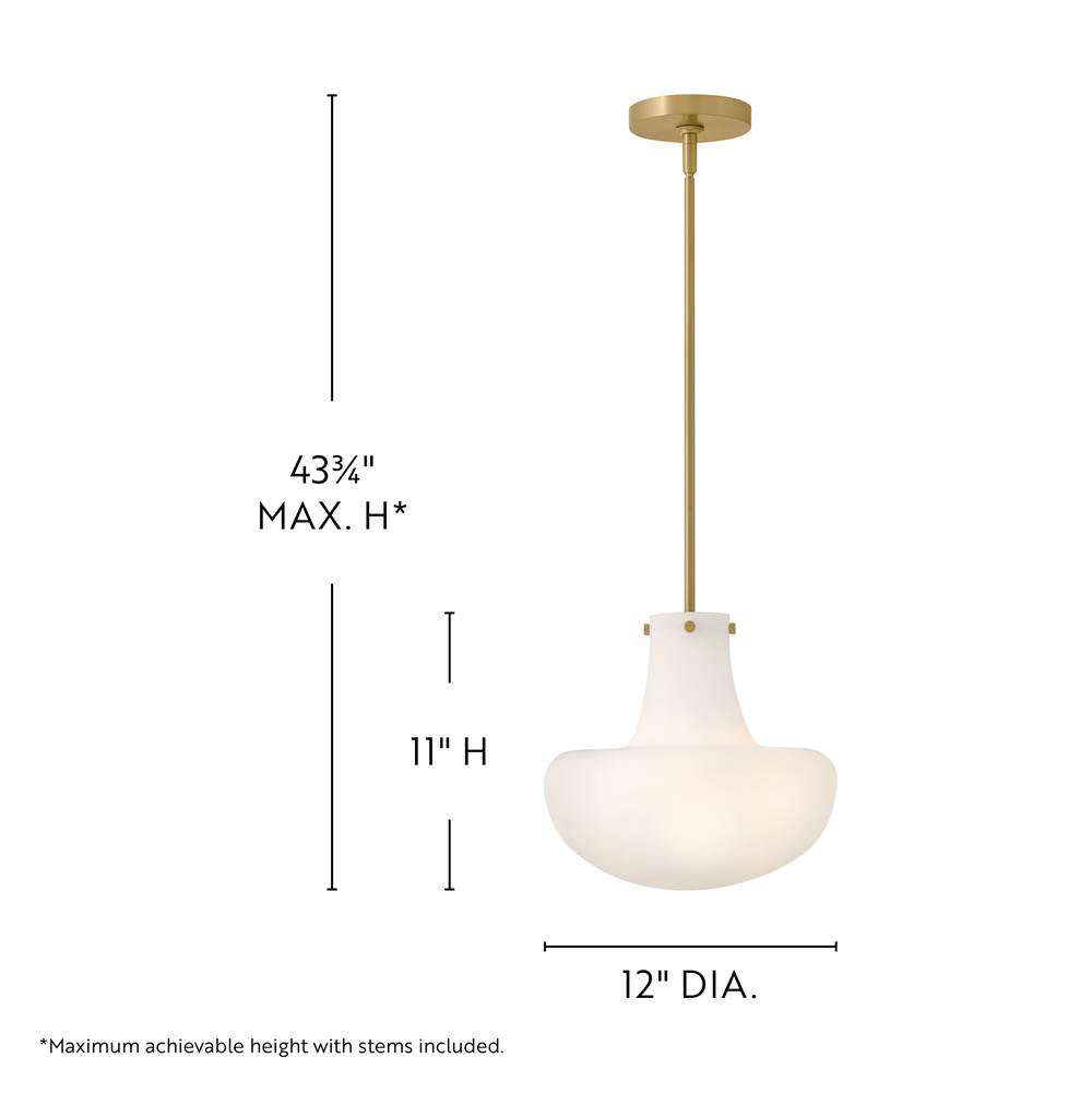 Lark 84497LCB Lacquered Brass Medium Pendant Image 2
