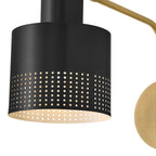 Lark 84620LCB-BK Lacquered Brass Medium Swing Arm Single Light Sconce Image 7