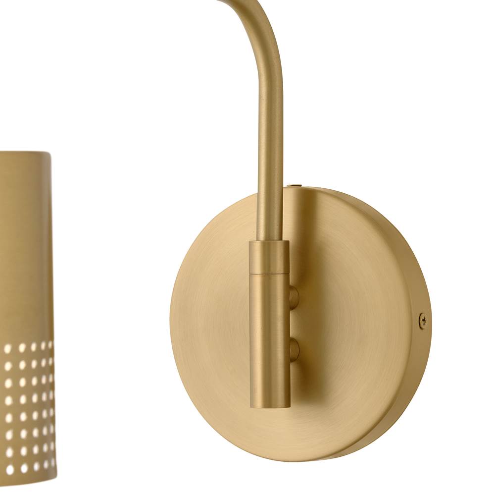 Lark 84620LCB Lacquered Brass Medium Swing Arm Single Light Sconce Image 6