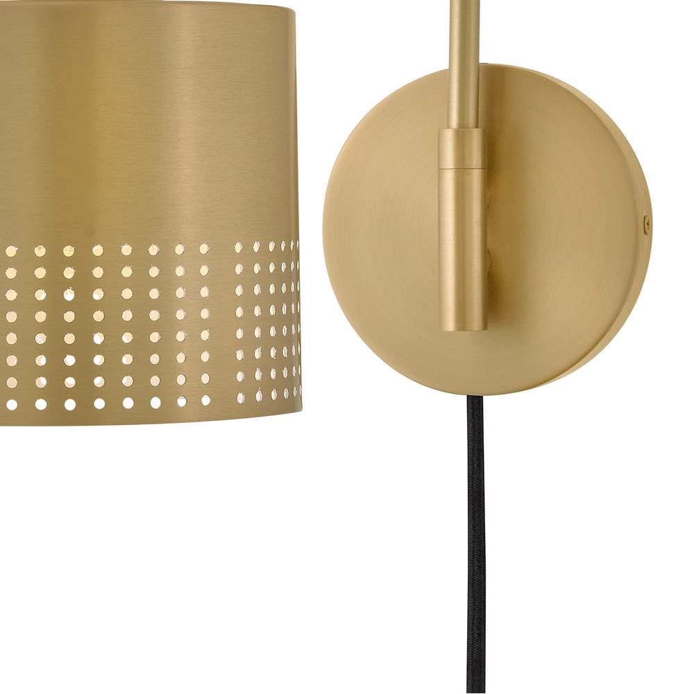 Lark 84620LCB Lacquered Brass Medium Swing Arm Single Light Sconce Image 5