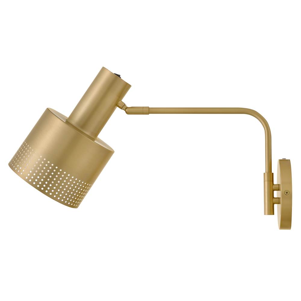 Lark 84620LCB Lacquered Brass Medium Swing Arm Single Light Sconce Image 3