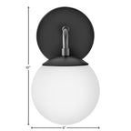 Lark 85000BK Black Single Light Vanity Image 3