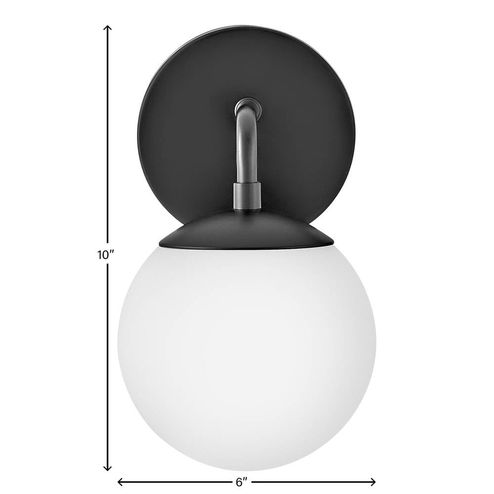 Lark 85000BK Black Single Light Vanity Image 3