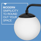 Lark 85000BK Black Single Light Vanity Image 2