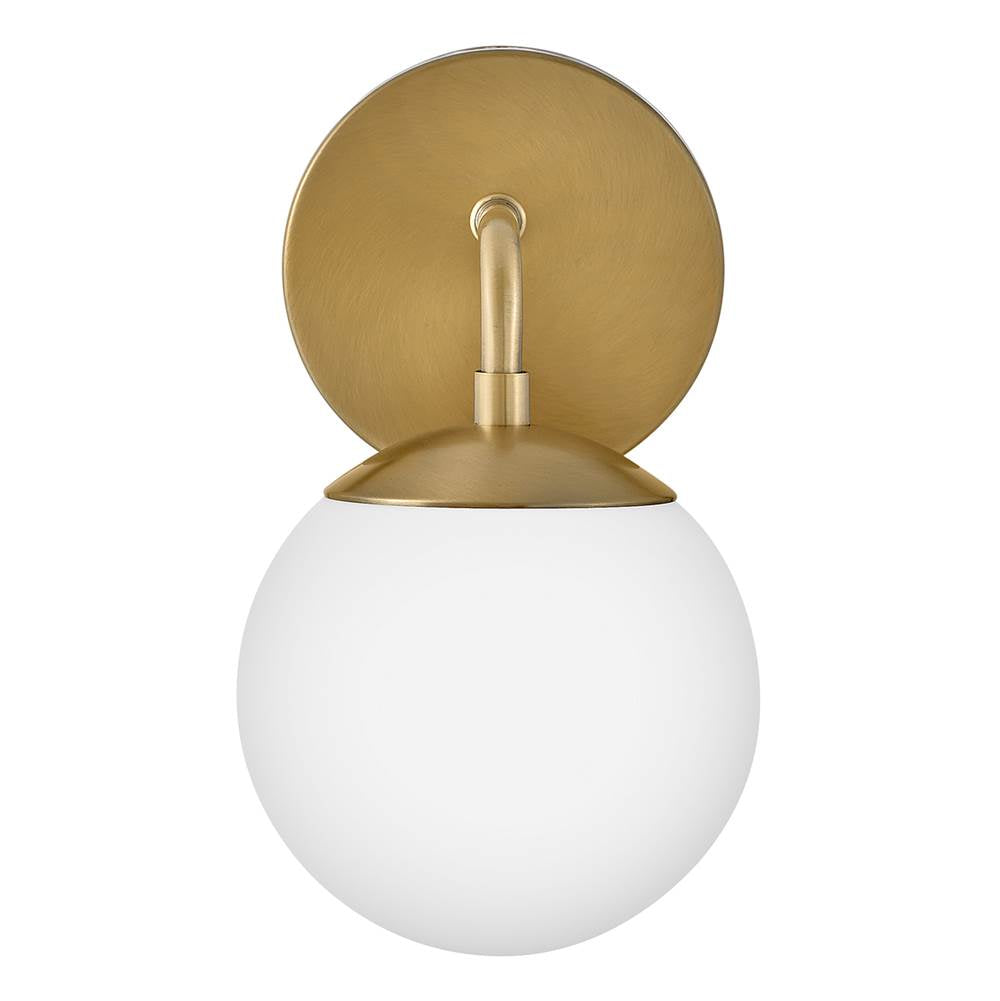 Lark 85000LCB Lacquered Brass Single Light Vanity Image 8