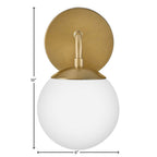 Lark 85000LCB Lacquered Brass Single Light Vanity Image 3