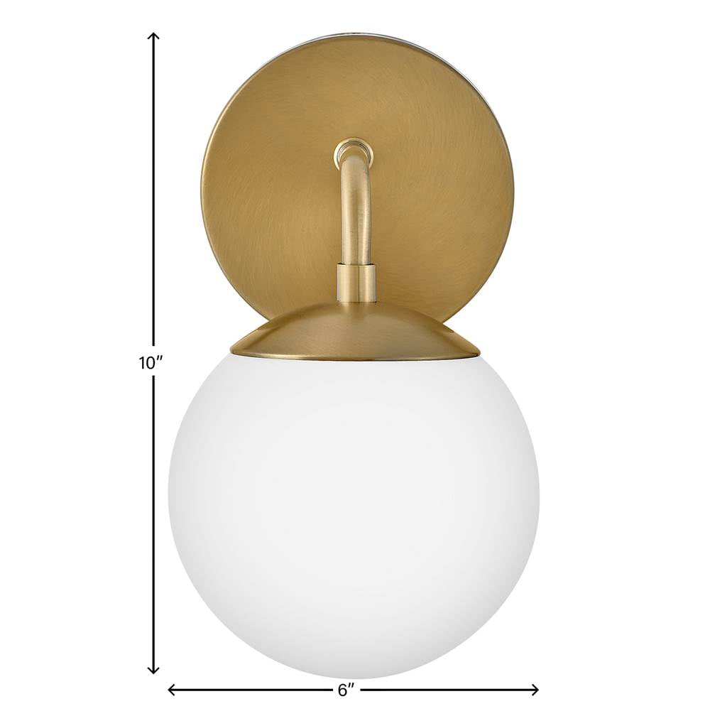 Lark 85000LCB Lacquered Brass Single Light Vanity Image 3