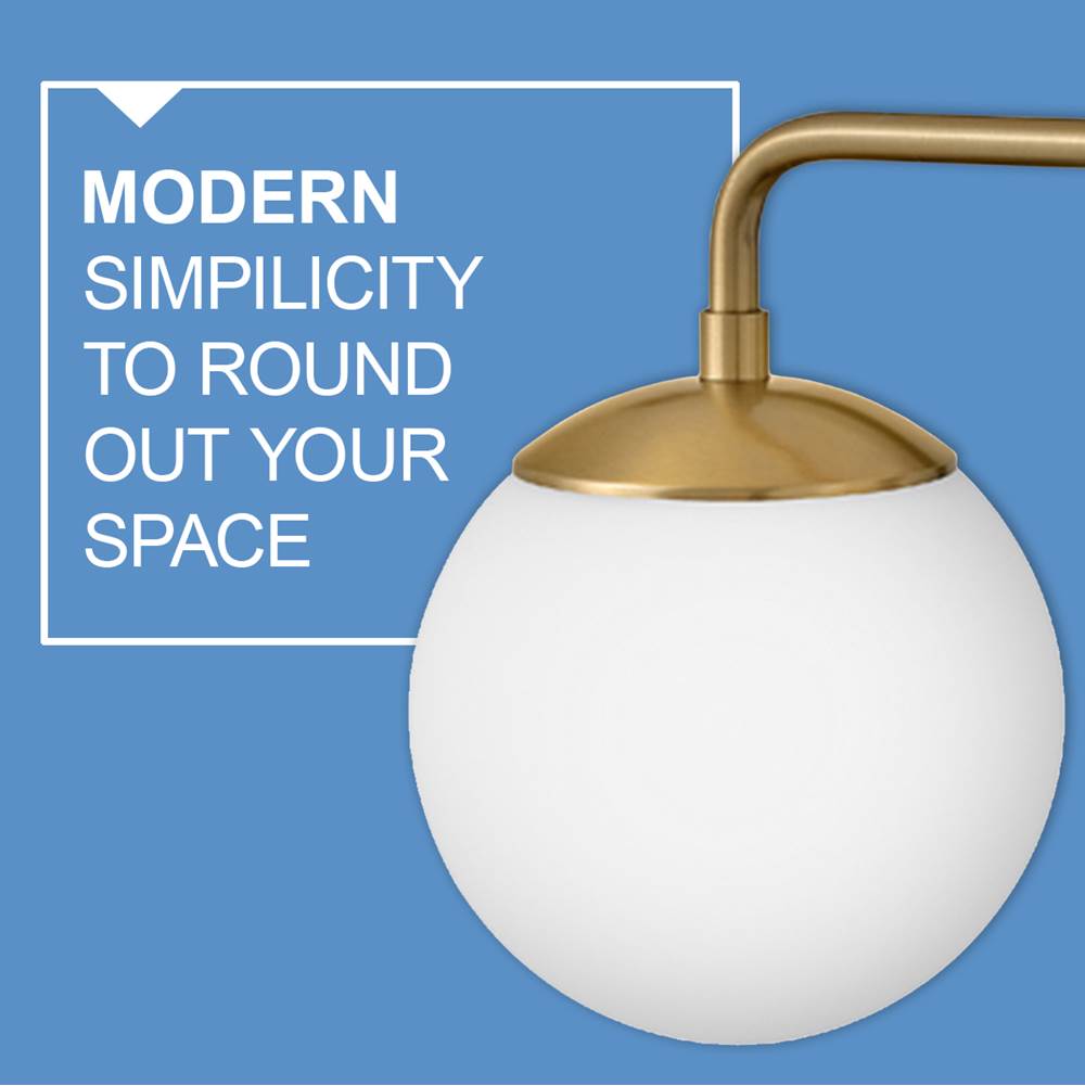 Lark 85000LCB Lacquered Brass Single Light Vanity Image 2