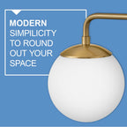 Lark 85000LCB Lacquered Brass Single Light Vanity Image 2