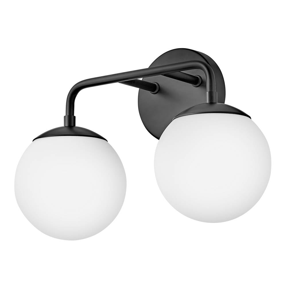 Lark 85002BK Black Two Light Vanity Image 6