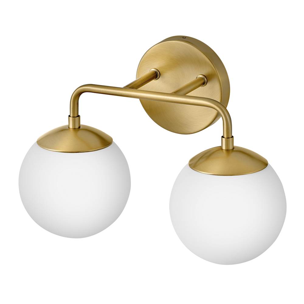 Lark 85002LCB Lacquered Brass Two Light Vanity Image 7